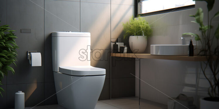 The interior of a modern bathroom - Starpik Stock