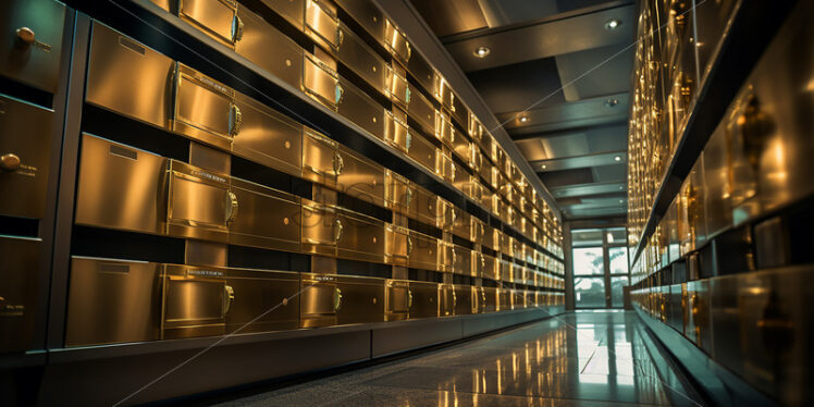 The interior of a money storage room in the bank - Starpik Stock