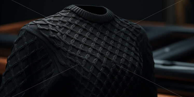 The texture of a black sweater - Starpik Stock