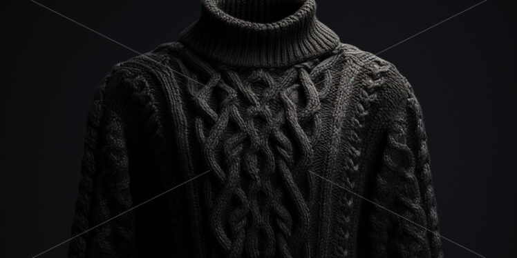 The texture of a black sweater - Starpik Stock