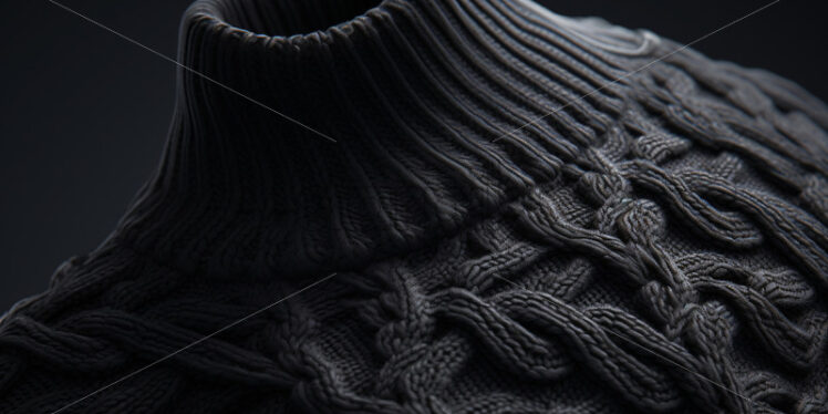 The texture of a black sweater - Starpik Stock