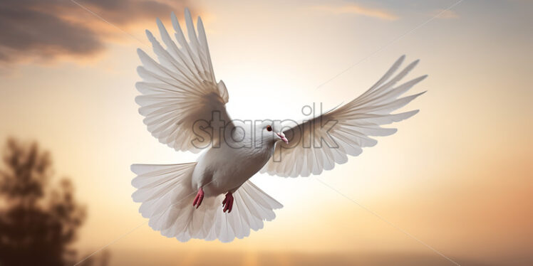 The white dove, the symbol of peace - Starpik Stock