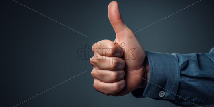 Thumb up image on neutral background - Starpik Stock