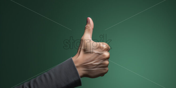 Thumb up image on neutral background - Starpik Stock