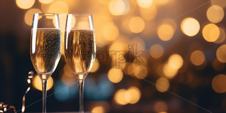 Two glasses of champagne - Starpik Stock