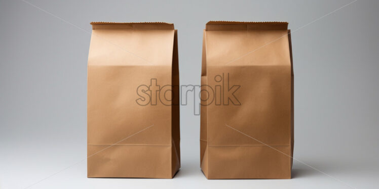 Two paper packages on a white background - Starpik Stock