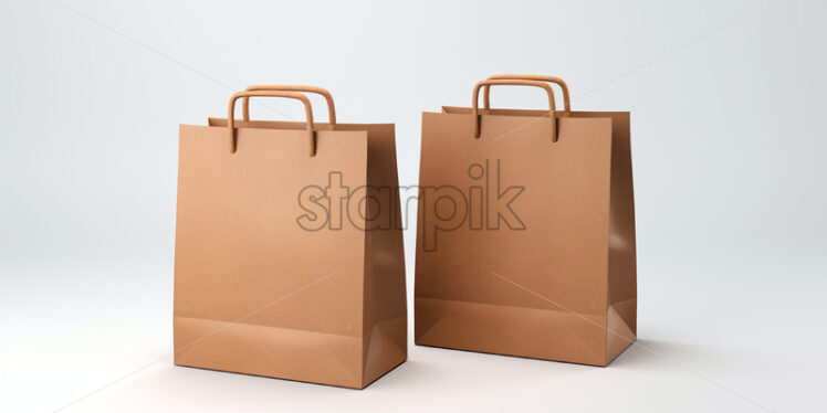 Two paper packages on a white background - Starpik Stock