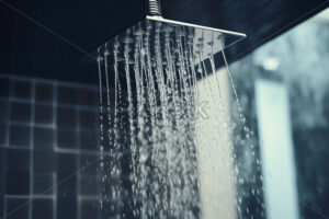 Water flowing from a shower system - Starpik Stock