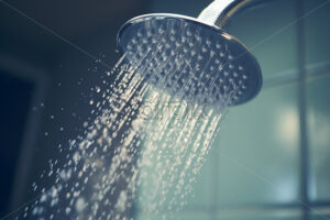 Water flowing from a shower system - Starpik Stock