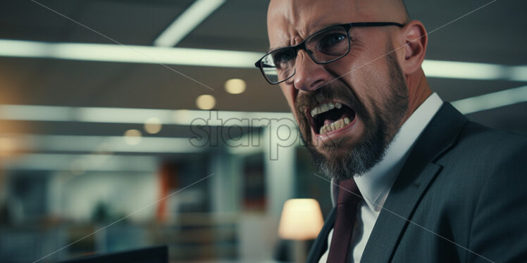 angry business man upset looks - Starpik Stock