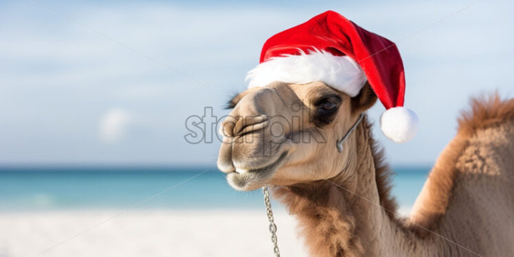 camel wearing Santa Claus hat - Starpik Stock