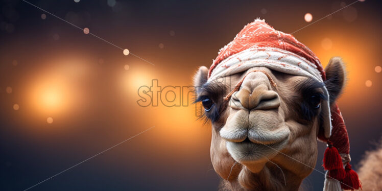 camel wearing Santa Claus hat - Starpik Stock