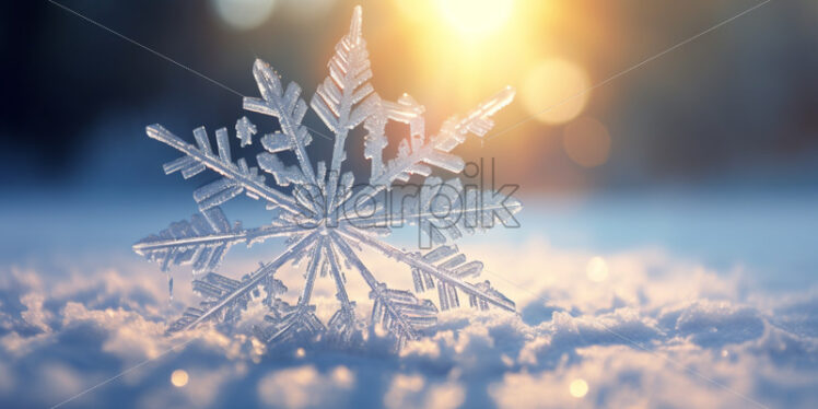 snowflake close up winter backgrounds - Starpik Stock