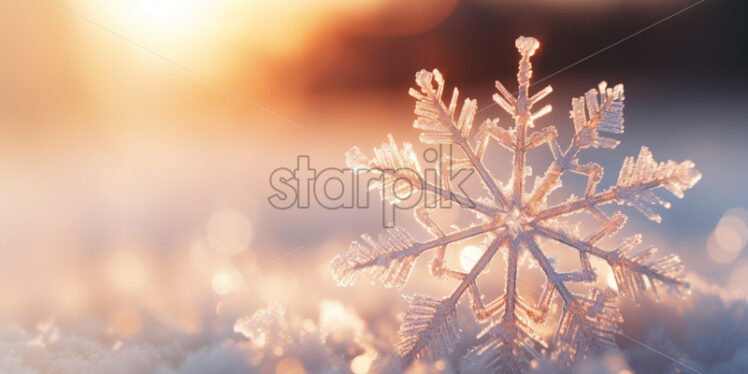 snowflake close up winter backgrounds - Starpik Stock