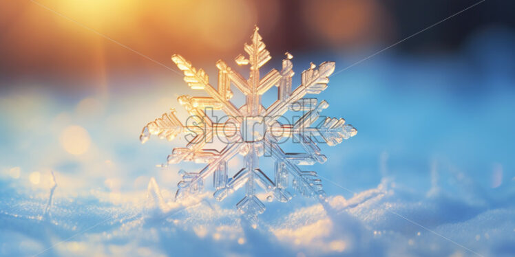 snowflake close up winter backgrounds - Starpik Stock