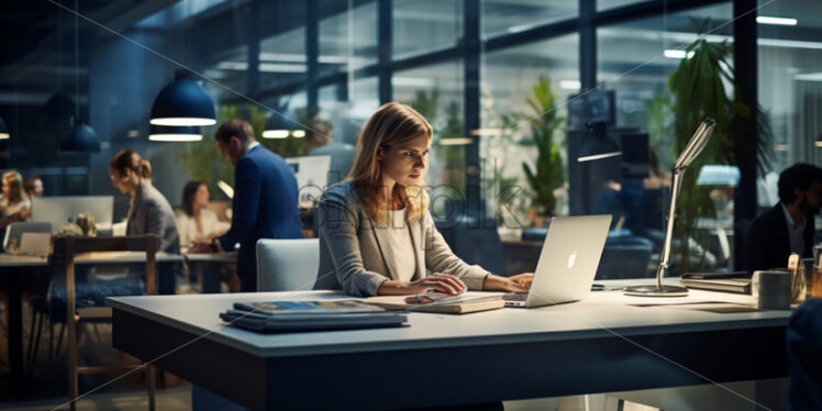 woman working in an office corporations - Starpik Stock