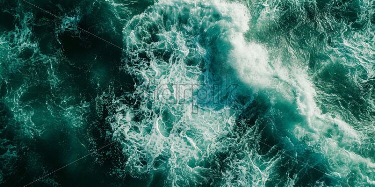 A background containing the green waves of an ocean - Starpik Stock