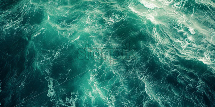 A background containing the green waves of an ocean - Starpik Stock