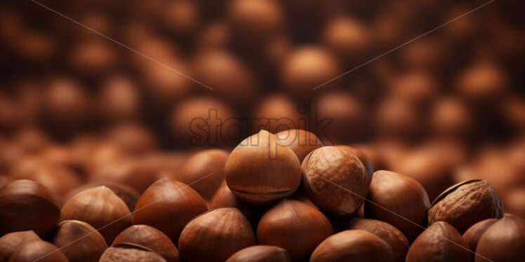 A background of delicious hazelnuts - Starpik Stock