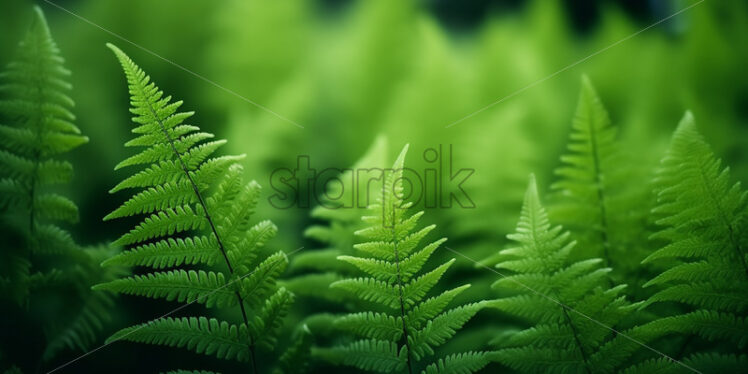 A background of ferns in the forest - Starpik Stock