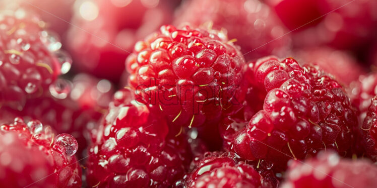 A background with delicious raspberries - Starpik Stock