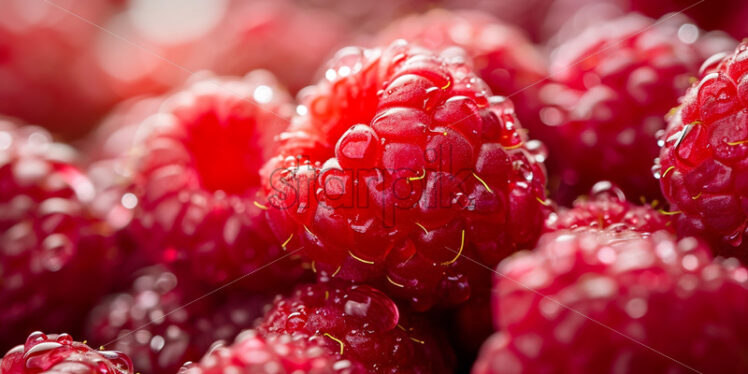 A background with delicious raspberries - Starpik Stock