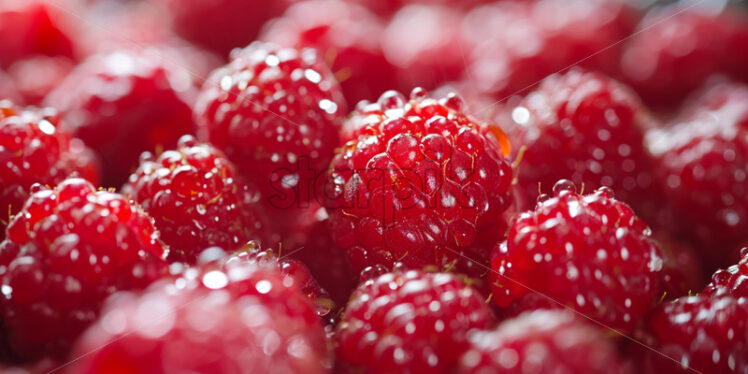 A background with delicious raspberries - Starpik Stock