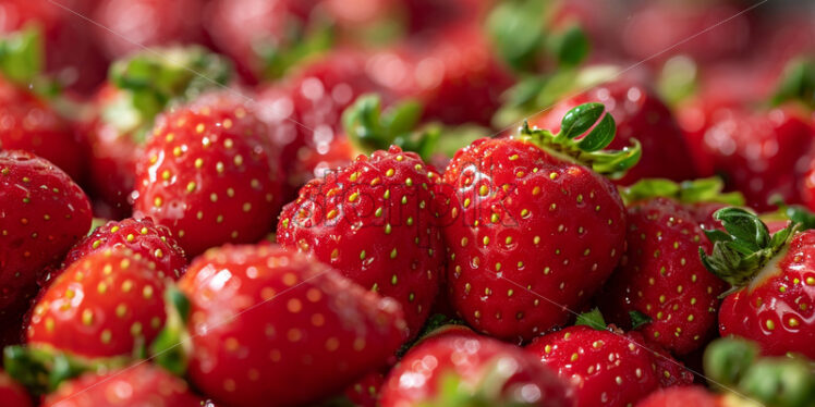 A background with delicious strawberries - Starpik Stock