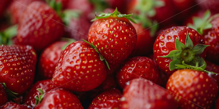 A background with delicious strawberries - Starpik Stock