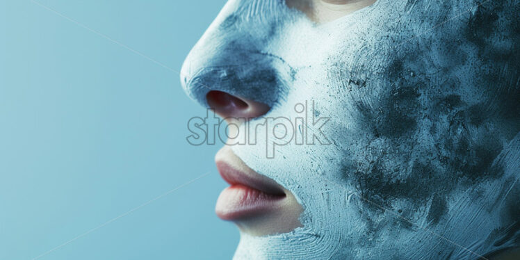 A beautiful girl with a mask on her face - Starpik Stock