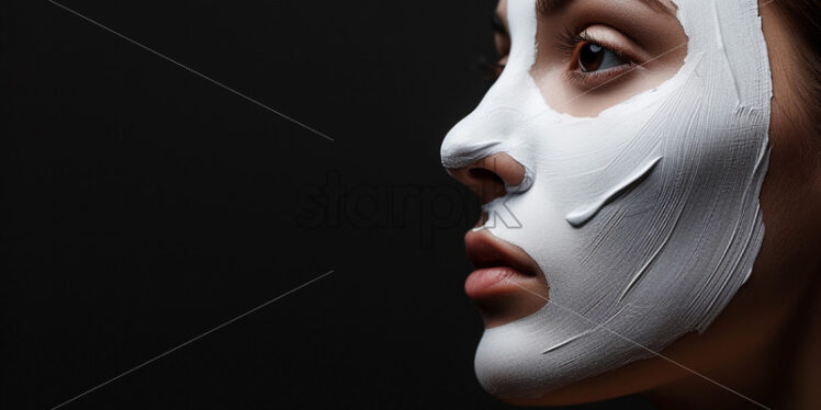 A beautiful girl with a mask on her face - Starpik Stock