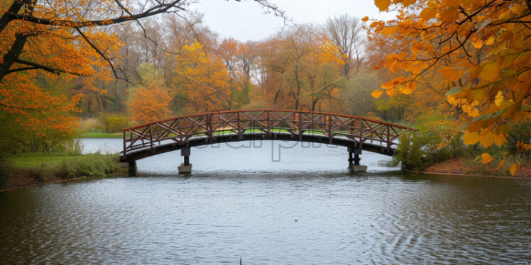 A bridge in the park, autumn - Starpik Stock