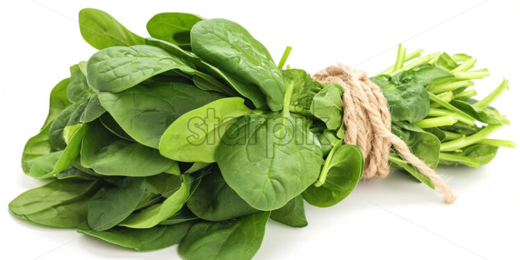 A bunch of spinach on a white background - Starpik Stock