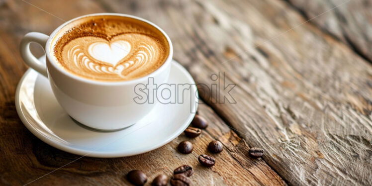 A coffee mug with a heart on it - Starpik Stock