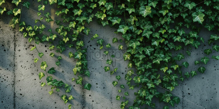 A concrete wall with vines climbing on it - Starpik Stock