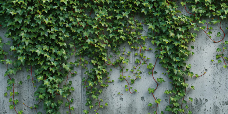 A concrete wall with vines climbing on it - Starpik Stock