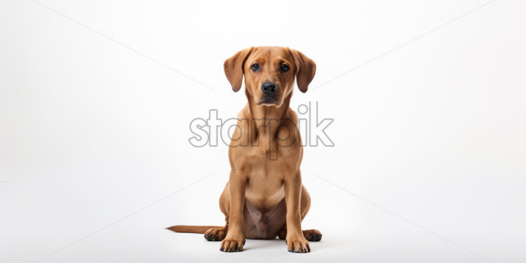 A dog on a white background - Starpik Stock