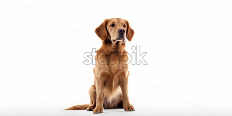 A dog on a white background - Starpik Stock