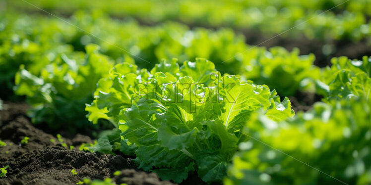 A field where lettuce grows - Starpik Stock