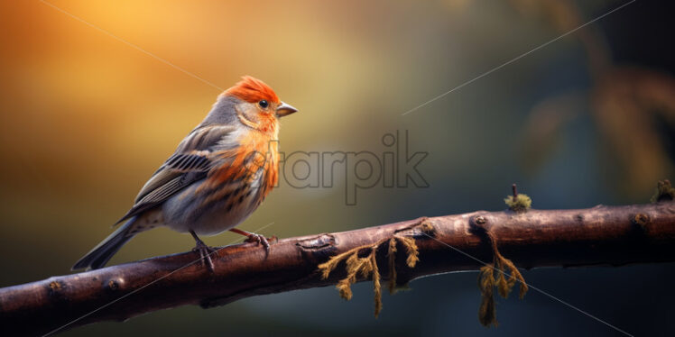 A finch on a tree branch - Starpik Stock