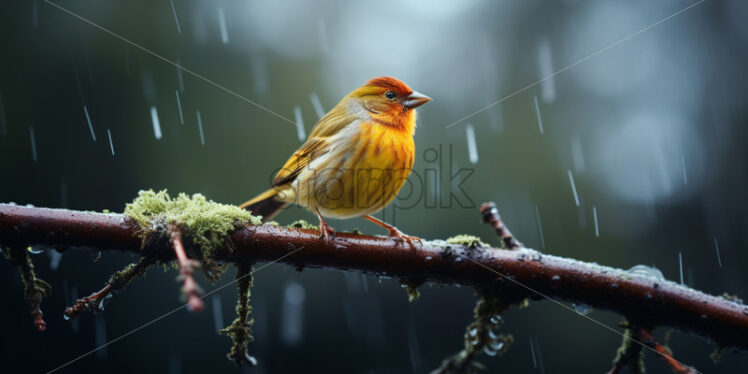 A finch on a tree branch - Starpik Stock