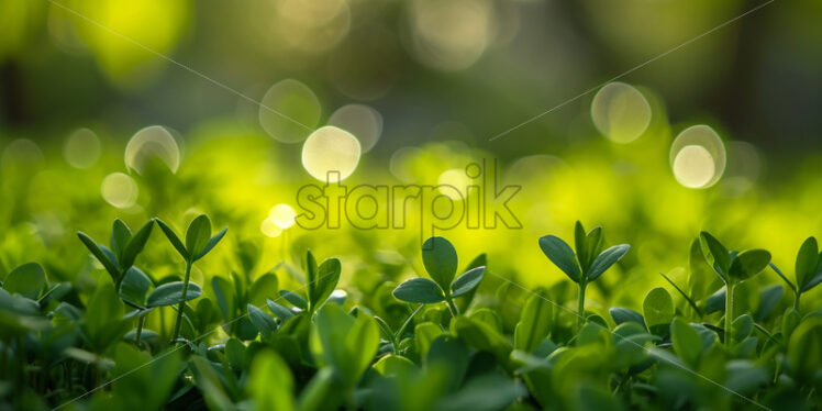 A gentle breeze carrying the fragrance of newly sprouted grass - Starpik Stock