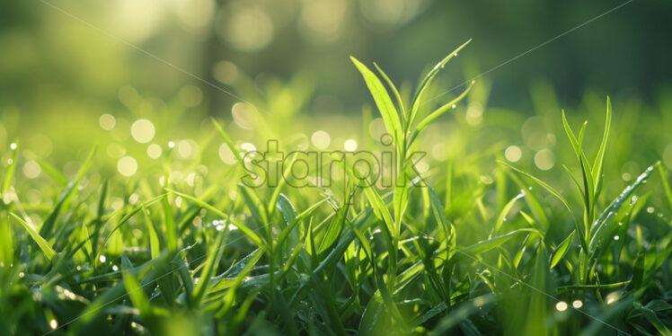 A gentle breeze carrying the fragrance of newly sprouted grass - Starpik Stock