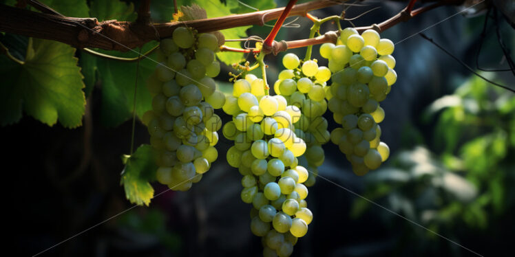 A grapevine laden with grapes. Abundance of grapes - Starpik Stock