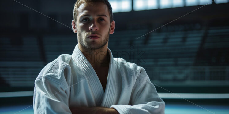 A judoka in the judo arena - Starpik Stock