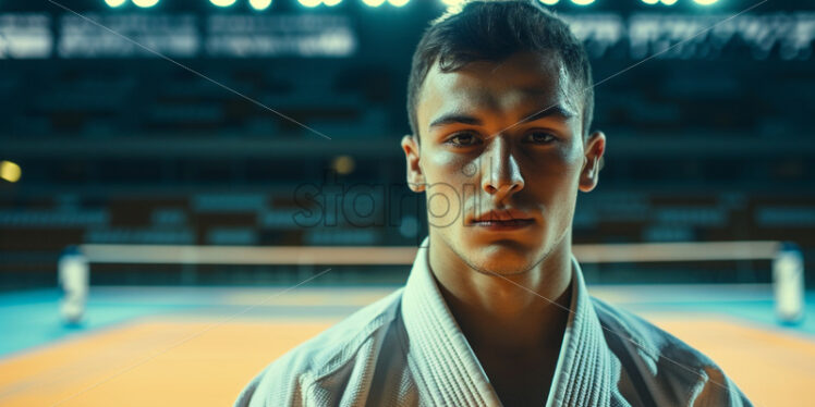 A judoka in the judo arena - Starpik Stock