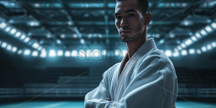 A judoka in the judo arena - Starpik Stock