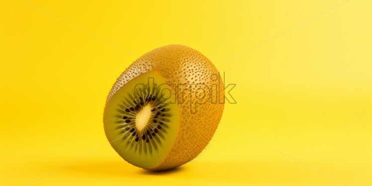 A kiwi on a yellow background - Starpik Stock