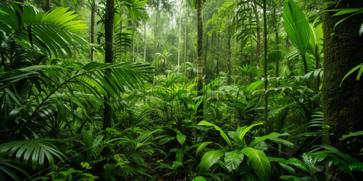 A landscape with an evergreen Amazonian forest - Starpik Stock