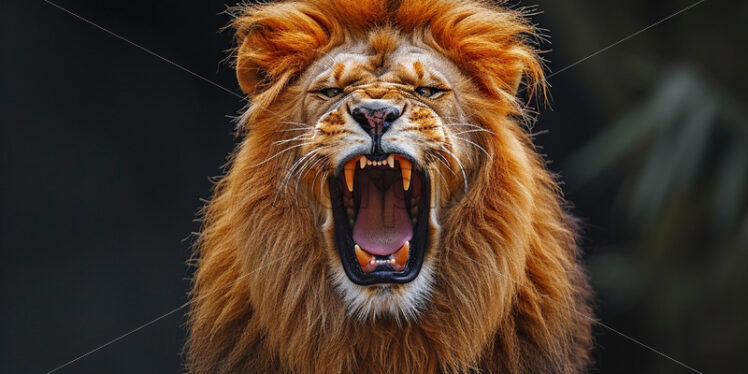 A lion, the fear of animals - Starpik Stock